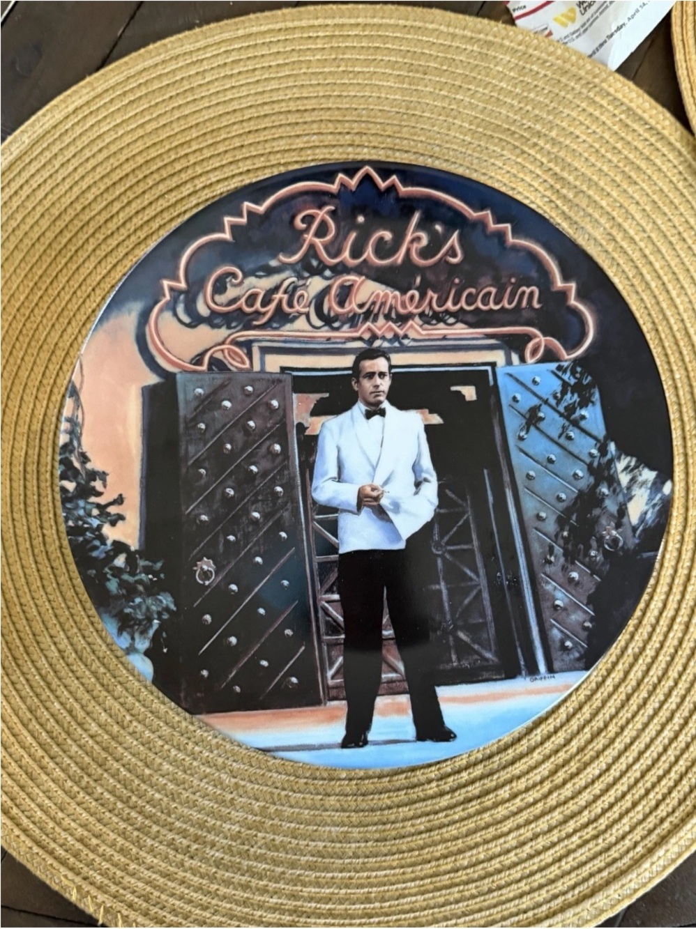 Casablanca Rick’s Cafe Americain 1991 Limited Edition Plate #984 Bradford